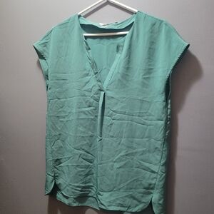 Zoa New York Light Green Short Drop Sleeve Top L